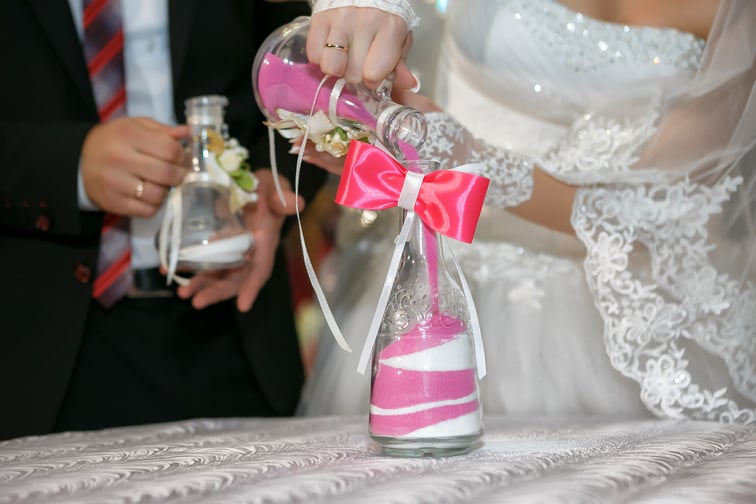 The sand ceremony is a wedding